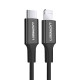 Кабель USB 2.0 Type-C M-Lightning M, 1 м, 3A, Nickel Plating ABS Shell Чорний, US171 UGREEN