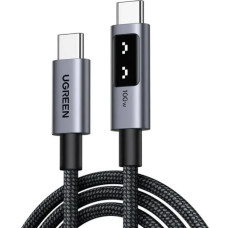 Кабель USB 2.0 Type-C M-M, 1 м, 100W, 5A （480Mbps）Smart display Чорний, L509 UGREEN