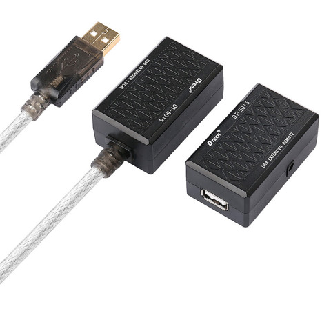 Кабель продовжувач USB 2.0 AM-AF, 60.0м (USB по витій парі RJ 45) DT-5015 Dtech