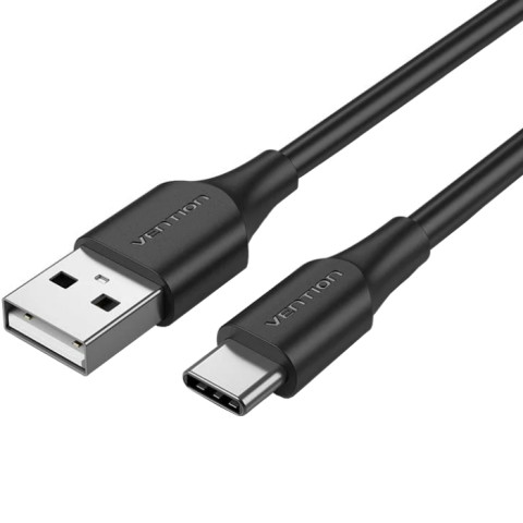 Кабель USB 2.0 AM-Type-C M, 3.0 м, 60W PVC чорний Vention
