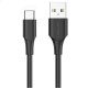 Кабель USB 2.0 AM-Type-C M, 3.0 м, 60W PVC чорний Vention