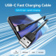 Кабель USB 2.0 AM-Type-C M, 3.0 м, 60W PVC чорний Vention