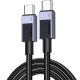 Кабель USB 2.0 Type-C M-M, 3 м, 100W （480Mbps）Сірий, L512 UGREEN