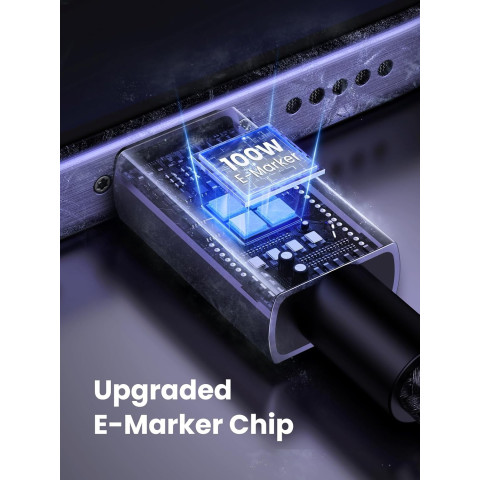 Кабель USB 2.0 Type-C M-M, 3 м, 100W （480Mbps）Сірий, L512 UGREEN