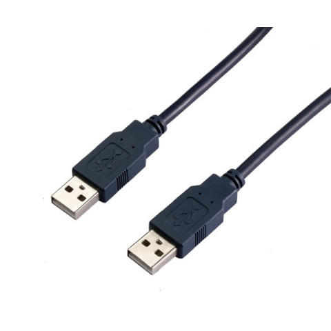 Кабель USB 2.0 AM-AM, 1.0 м, чорний