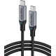 Кабель USB 2.0 Type-C M-M, 1.8 м, 100W, обплетення, PD, чорний Choetech