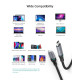 Кабель USB 2.0 Type-C M-M, 1.8 м, 100W, обплетення, PD, чорний Choetech