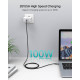 Кабель USB 2.0 Type-C M-M, 1.8 м, 100W, обплетення, PD, чорний Choetech