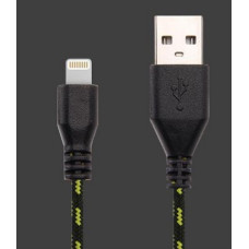 Кабель USB 2.0 AM-Lightning M, 1.0м, обплетення, чорний