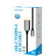 Кабель USB 3.1 Type-C M - HDMI M, 1.8m V2.0 8K 60 Гц Zinc Alloy TPE Black Vention