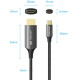 Кабель USB 3.1 Type-C M - HDMI M, 1.8m V2.0 8K 60 Гц Zinc Alloy TPE Black Vention