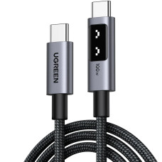 Кабель USB 2.0 Type-C M-M, 2 м, 100W, 5A （480Mbps）Smart display Чорний, L509 UGREEN