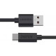 Кабель USB 2.0 AM-Type-C M, 3м, 18W PVC чорний Choetech