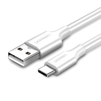 Кабель USB 2.0 AM-Type-C M, 2 м, 60W Nickel Plating Білий, US287 UGREEN