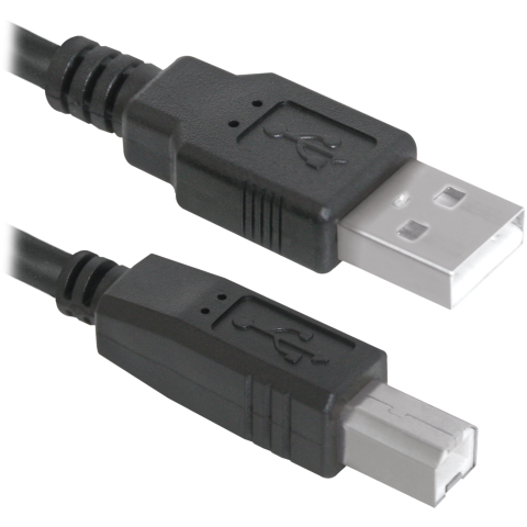 Кабель USB 2.0 AM-BM, 5.0 м, чорний, USB04-17 Defender