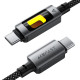 Кабель USB 2.0 Type-C M-M, 1.2 м 60W C21-03, aluminum alloy, color indicator, Black Acefast