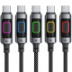 Кабель USB 2.0 Type-C M-M, 1.2 м 60W C21-03, aluminum alloy, color indicator, Black Acefast