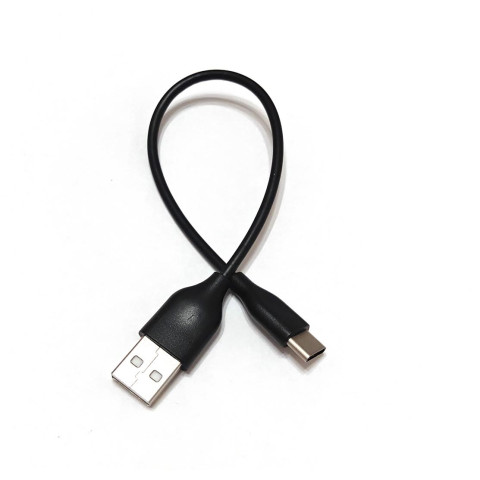 Кабель USB 2.0 AM-Type-C M, 0,2 м, 3А, чорний (для Power Bank )