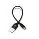 Кабель USB 2.0 AM-Type-C M, 0,2 м, 3А, чорний (для Power Bank )