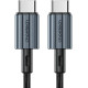 Кабель USB 2.0 Type-C M-M, 2.0 м, 60W обплетення, чорний Choetech