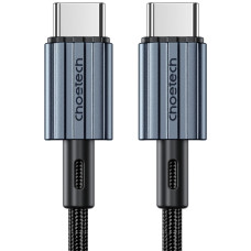 Кабель USB 2.0 Type-C M-M, 1,2 м, 60W обплетення, чорний Choetech