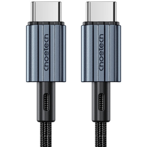Кабель USB 2.0 Type-C M-M, 1,2 м, 60W обплетення, чорний Choetech