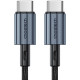 Кабель USB 2.0 Type-C M-M, 1,2 м, 60W обплетення, чорний Choetech