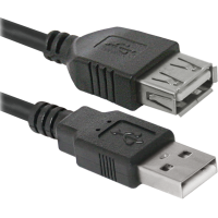 Кабель продовжувач USB 2.0 AM-AF, 3.0 м, чорний, 02-10 Defender