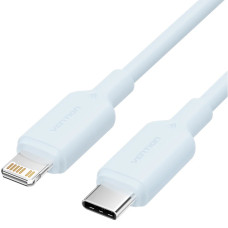 Кабель USB 2.0 Type-C M-Lightning M, 1.0м, PD 27W, PVC, голубий Vention