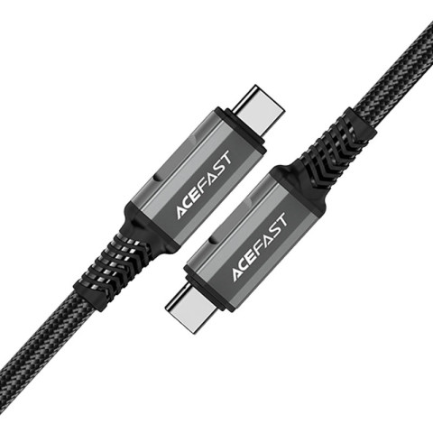 Кабель USB 4.0 Type-C M-M, 1 м 240W, Thunderbolt 3/4 compatible, C1-09 Black-grey Acefast