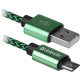 Кабель USB 2.0 AM-micro BM, 1.0 м, зелений, 08-03T PRO Defender