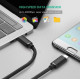 Кабель USB 2.0 Type-C M-M, 2 м, 60W Чорний, Cable Nickel Plating US286 UGREEN