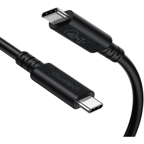 Кабель USB 4.0 Thunderbolt Type-C M-M, 0,8 м, 240W Gen 3, 40Gbps 8K@60Hz Choetech
