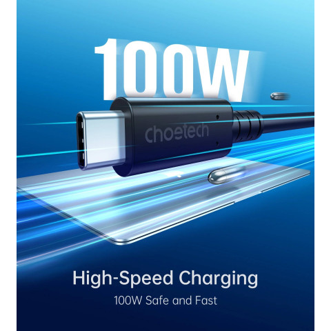 Кабель USB 4.0 Thunderbolt Type-C M-M, 0,8 м, 240W Gen 3, 40Gbps 8K@60Hz Choetech
