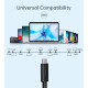 Кабель USB 4.0 Thunderbolt Type-C M-M, 0,8 м, 240W Gen 3, 40Gbps 8K@60Hz Choetech