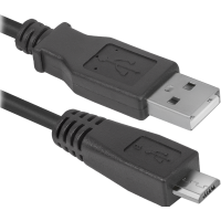 Кабель USB 2.0 AM-micro BM, 1.8 м, чорний, 08-10BH Defender
