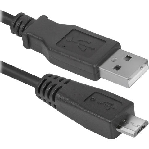 Кабель USB 2.0 AM-micro BM, 1.8 м, чорний, 08-10BH Defender