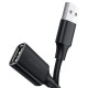 Кабель продовжувач USB 2.0 AM-AF, 3м, Nickel Plating Extension Cable Чорний, US103 UGREEN