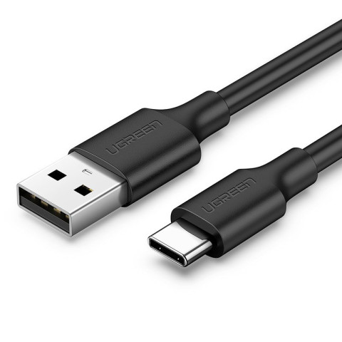 Кабель USB 2.0 AM-Type-C M, 3 м, 60W Nickel Plating Чорний, US287 UGREEN