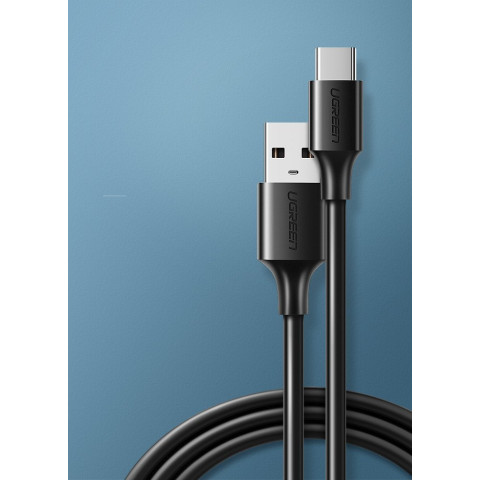 Кабель USB 2.0 AM-Type-C M, 3 м, 60W Nickel Plating Чорний, US287 UGREEN