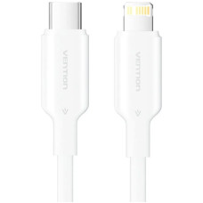 Кабель USB 2.0 Type-C M-Lightning M, 1.0м, PD 27W, PVC, білий Vention