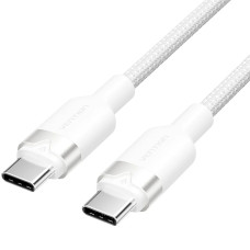 Кабель USB 2.0 Type-C M-M, 1.0м 60W aluminum alloy, білий Vention