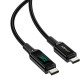 Кабель USB 2.0 Type-C M-M, 2 м, 100W, with display, C6-03 Acefast