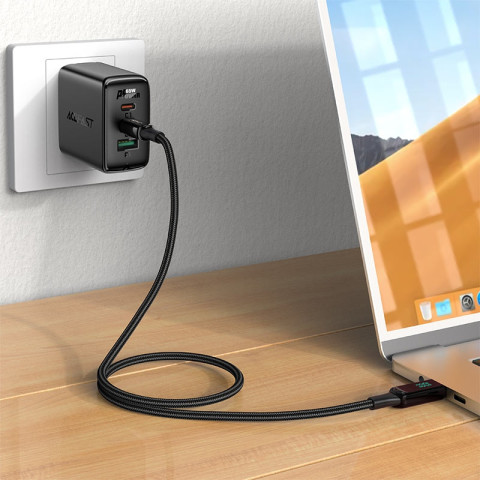 Кабель USB 2.0 Type-C M-M, 2 м, 100W, with display, C6-03 Acefast