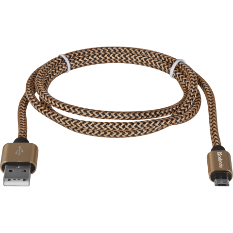 Кабель USB 2.0 AM-micro BM, 1.0 м, золотистий, 08-03T PRO Defender