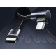 Кабель USB 2.0 Type-C M-M, 3 м, 90°, 60W Чорний, US255 UGREEN