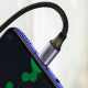 Кабель USB 2.0 Type-C M-M, 3 м, 90°, 60W Чорний, US255 UGREEN