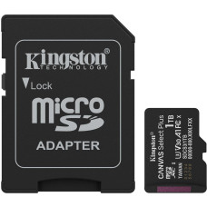 Memory card microSDXC 1TB Kingston Canvas Select Plus Gen3 C10 A1 V30 U3, Retail + adapter