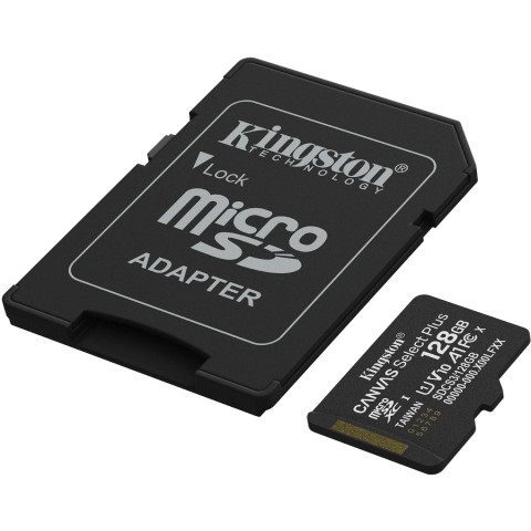 Memory card microSDXC 128Gb Kingston Canvas Select Plus Gen3 100R A1 C10, Retail