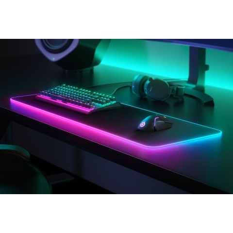 Ігрова поверхня SteelSeries QcK Prism Cloth XL RGB 900х300х4мм